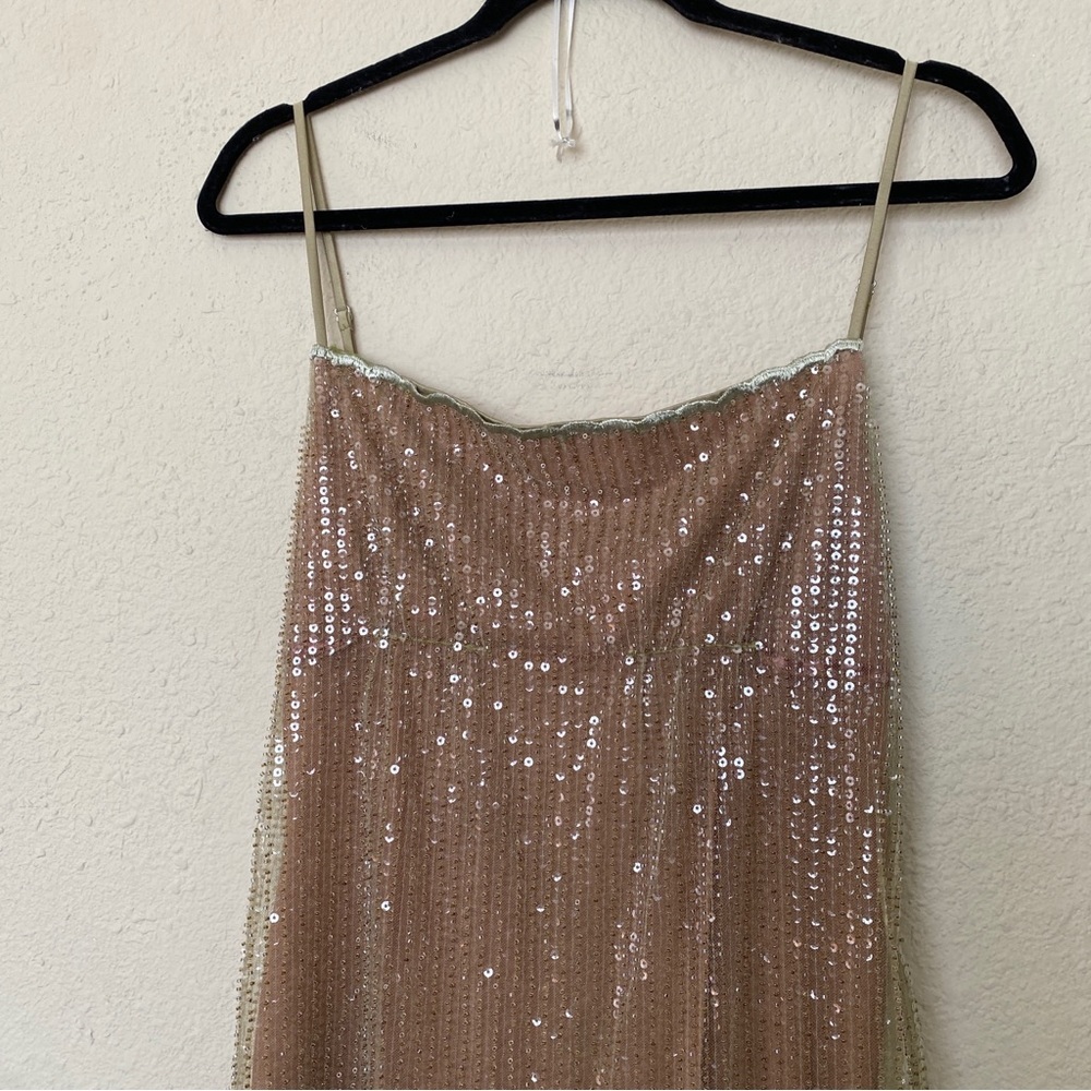LIMITED EDITION House of CB 'Alondra' Cafe Au Lait Beaded Maxi Dress NWOT size L - Picture 11 of 16
